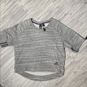 Adidas Women's Heathered Gray Short Sleeve Tee